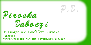 piroska daboczi business card